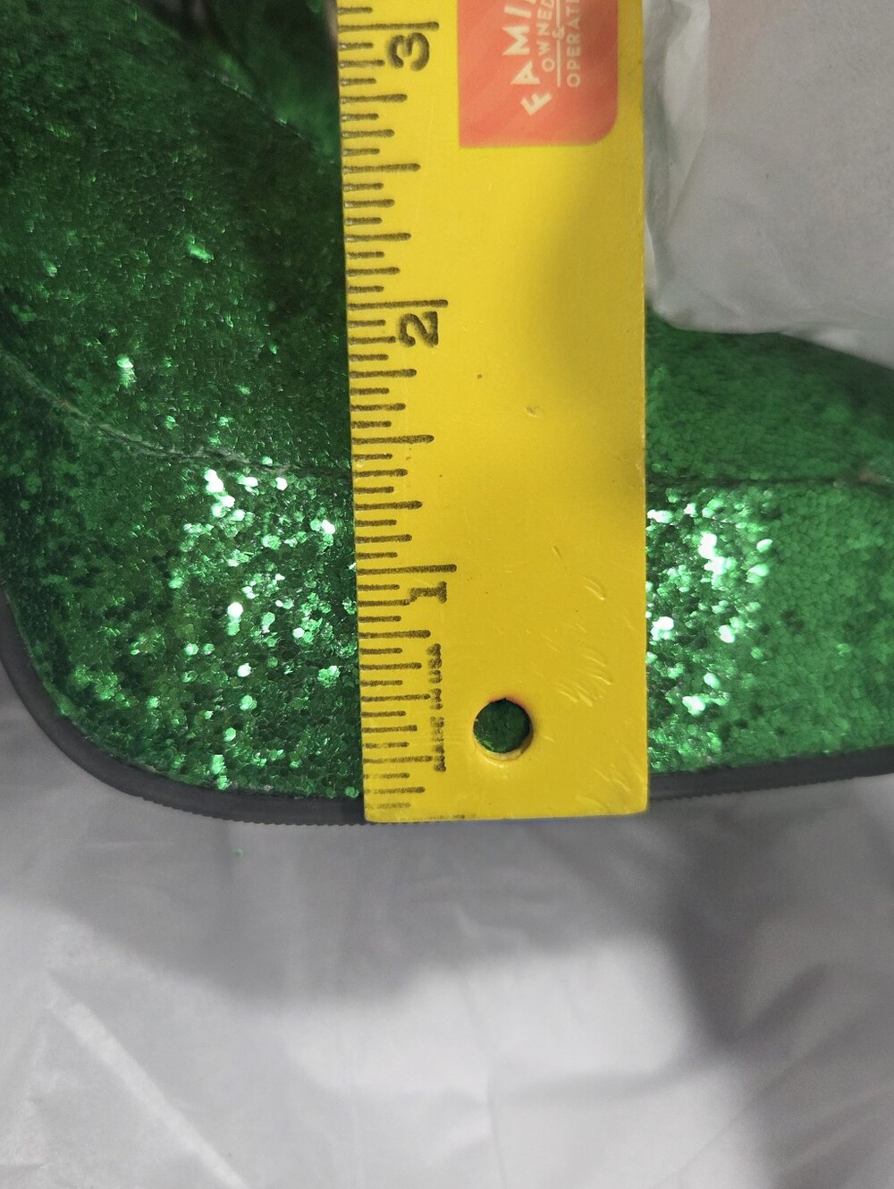 Shoes Womens Size 10 Green Glitter Platform Shamrock St Patricks Day Leprechaun - Picture 16 of 16